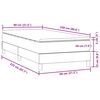 vidaXL Boxspringbett mit Matratze Dunkelgrau 80x220 cm Samt