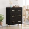vidaXL Sideboard Schwarz Eichen-Optik 69,5 x 34 x 90 cm Holzwerkstoff