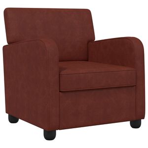 vidaXL Sessel Antikbraun gl&auml;nzend Kunstleder