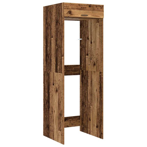 vidaXL Waschmaschinen-Schrank Altholz 67,5 x 68 x 200 cm Holzwerkstoff