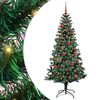vidaXL K&uuml;nstlicher vorbeleuchteter Weihnachtsbaum Gr&uuml;n 150 cm