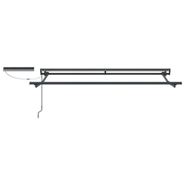 vidaXL Elektrische ausziehbare Markise Anthrazit und Wei&szlig; 2,5 x 2 m