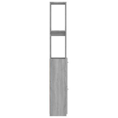 vidaXL Badezimmerschrank Grau Sonoma 25x25x170 cm Holzwerkstoff