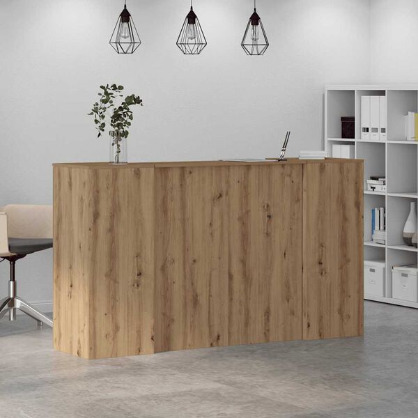 vidaXL Empfangstheke Artisan-Eiche 180x50x103,5 cm Holzwerkstoff
