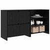 vidaXL Sideboard 2 pcs Schwarz Eichen-Optik 70 x 41 x 75 cm