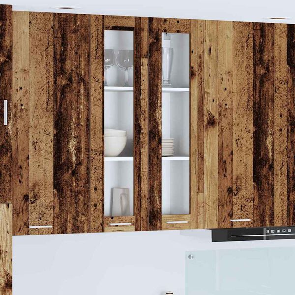 vidaXL H&auml;ngeschrank mit T&uuml;r Altholz 60 x 31 x 100 cm Holzwerkstoff