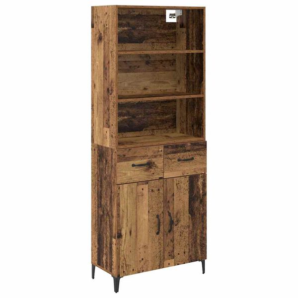 vidaXL Highboard Altholz 69,5 x 34 x 180 cm Holzwerkstoff