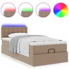 vidaXL Ottoman-Bett mit Matratzen & LEDs 80x200 cm Kunstleder