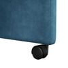 vidaXL Esszimmerstühle mit Rädern 2 pcs Blau 58 x 67 x 97 cm Samt