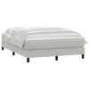 vidaXL Boxspringbett mit Matratze Hellgrau 140x210 cm Samt