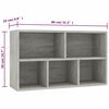vidaXL Bücherregal/Sideboard Betongrau 50x25x80 cm Holzwerkstoff