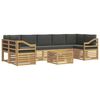 vidaXL Outdoor-Sofagarnitur 8 pcs Wei&szlig; und Anthrazit Polyester