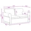 vidaXL Sofa 120cm 2 pcs Dunkelgrau Metall