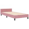 vidaXL Boxspringbett mit Kopfteil Rosa 90 x 190 cm Samt