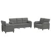 vidaXL Sofa-Set 3 pcs Dunkelgrau Samt