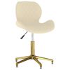 vidaXL Esszimmerst&uuml;hle 4 Stk. Drehbar Creme Samt