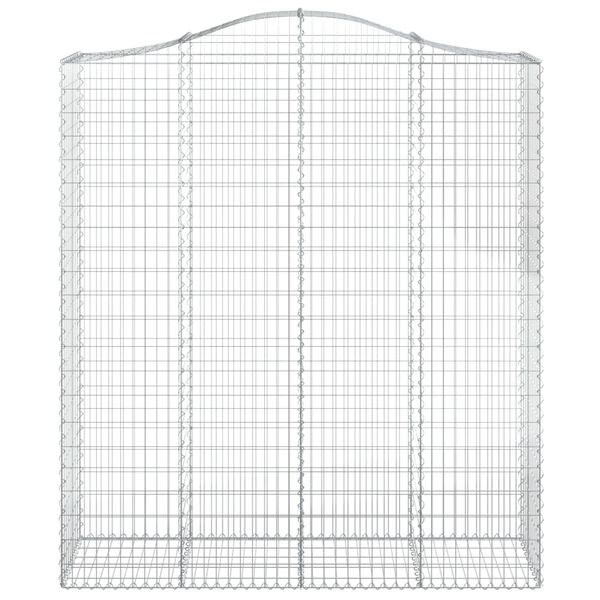 vidaXL Gabionen mit Hochbogen 9 Stk. 200x50x220/240cm Verzinktes Eisen