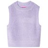 Kinder-Pulloverweste Gestrickt Helllila 128