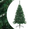 vidaXL K&uuml;nstlicher Halb-Weihnachtsbaum mit St&auml;nder Gr&uuml;n 120 cm PVC
