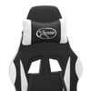 vidaXL Gaming-Stuhl Schwarz und Weiß Kunstleder