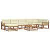 vidaXL Outdoor-Sofagarnitur mit Kissen 8 pcs Natur und Creme