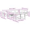 vidaXL Outdoor-Sofagarnitur mit Kissen 9 pcs Nat&uuml;rlich und Schwarz
