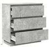 vidaXL Nachttisch Beton Grau 71 x 34,5 x 75 cm Holzwerkstoff