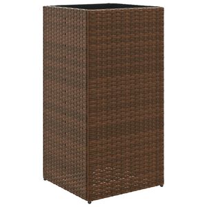 vidaXL Pflanzk&uuml;bel Braun 40x40x80 cm Poly Rattan