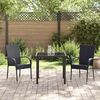 vidaXL Garten Essgruppe 3 pcs Schwarz Pulverbeschichteter Stahl