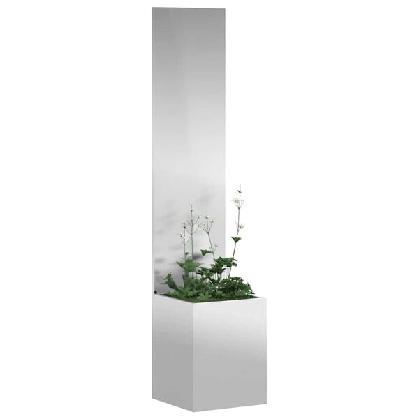 vidaXL Garten Sichtschutz-Leinwand Silber 32 x 140 cm Verzinkter Stahl