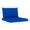 vidaXL 8-tlg. Garten-Lounge-Set mit Kissen Blau
