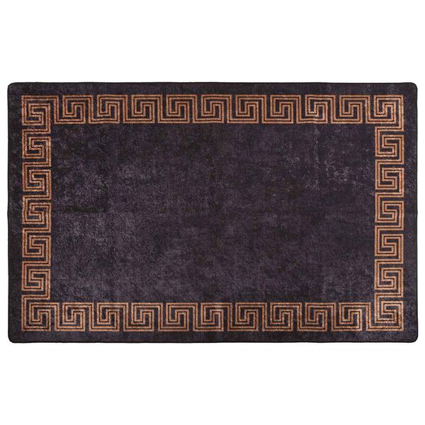 vidaXL Teppich Waschbar Schwarz und Golden 160x230 cm