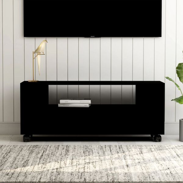 vidaXL TV-Schrank Schwarz 120x35x48 cm Holzwerkstoff