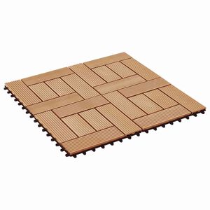 vidaXL Terrassenfliese 22 stk. Teak 30 x 30 cm WPC