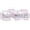 vidaXL Ecksofa Set mit Kissen 9 pcs Natur und Creme Massivholz Akazie