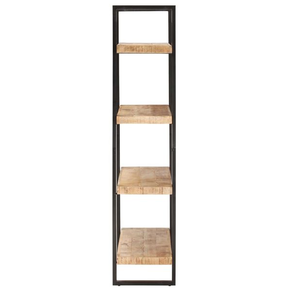 vidaXL Bücherregal mit 4 Böden 120x40x180 cm Raues Mangoholz