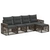 vidaXL Gartensofa-set 5 stk. Grau und Dunkelgrau Poly-Rattan