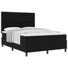 vidaXL Boxspringbett mit Matratze Schwarz 160 x 200 cm Stoff
