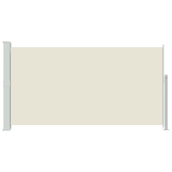 vidaXL Seitenmarkise 160x300 cm Cremewei&szlig;