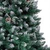 vidaXL K&uuml;nstlicher Weihnachtsbaum mit LEDs Kugeln Zapfen 180 cm