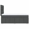 vidaXL Boxspringbett mit Matratze Dunkelgrau 80x200 cm Stoff