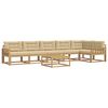 vidaXL Outdoor-Sofagarnitur 7 stk. 6-Sitzer Wei&szlig; und Beige Polyester