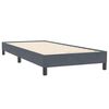 vidaXL Boxspringbett mit Matratze Dunkelgrau 90x220 cm Samt