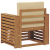 vidaXL Outdoor-Sofagarnitur Massives Akazienholz und Polyester Natur