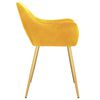 vidaXL Esszimmerst&uuml;hle 4 Stk. Gelb Samt