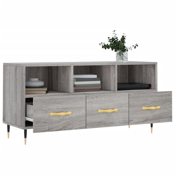 vidaXL TV-Schrank Grau Sonoma 102x36x50 cm Holzwerkstoff