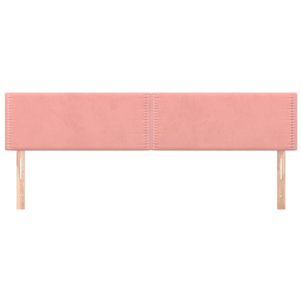 vidaXL Kopfteile Rosa 160x5x78/88 cm Samt