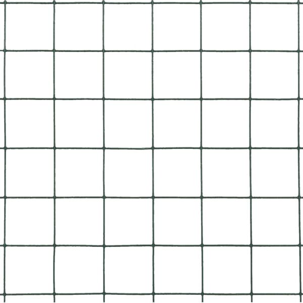 vidaXL Drahtzaun Stahl mit PVC-Beschichtung 25x0,5 m Grün