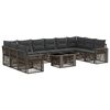 vidaXL Gartensofa-set 11 stk. Grau und Dunkelgrau Poly-Rattan