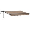 vidaXL Manueller Markisenrahmen mit LEDs Taupe 5 x 3 m